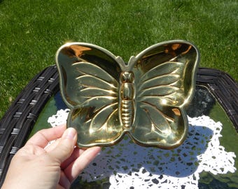 Brass Butterfly Trinket Dish