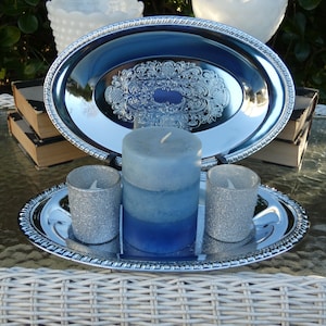 Vintage Oval Silver Plated Tray Silverplated