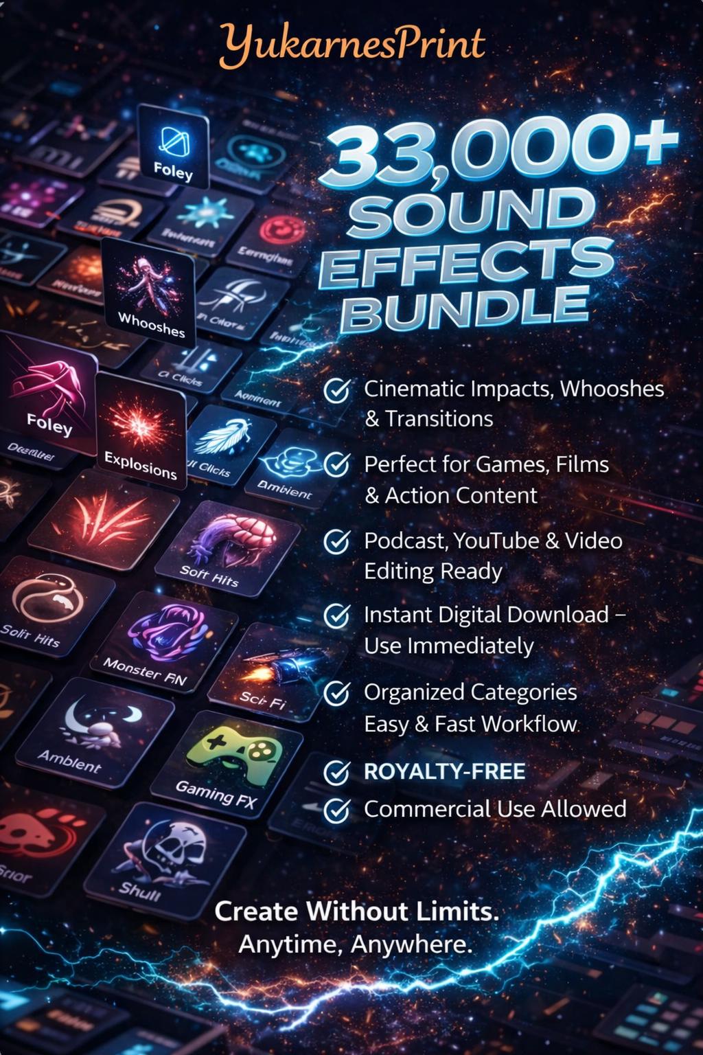 33,000+ Sound Effects Bundle, Ultimate SFX Library for Film,youtube ...