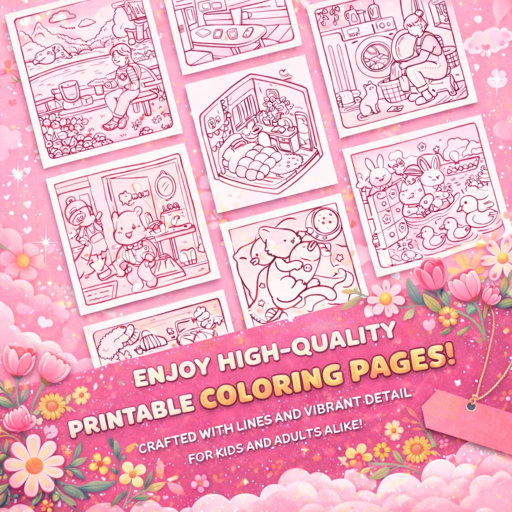 Coloring Book Ultimate Bundle , Kids and Adults Coloring Pages, Cute ...