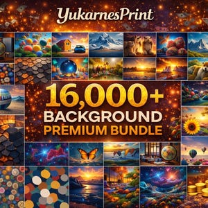 16,000+ Background Mega Bundle, Aesthetic Abstract, Nature and Creative Backgrounds, Digital Download for Design and Content, Digital Bundle image 3