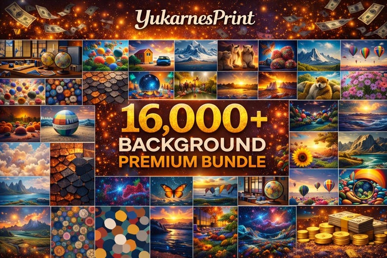 16,000+ Background Mega Bundle, Aesthetic Abstract, Nature and Creative Backgrounds, Digital Download for Design and Content, Digital Bundle image 3