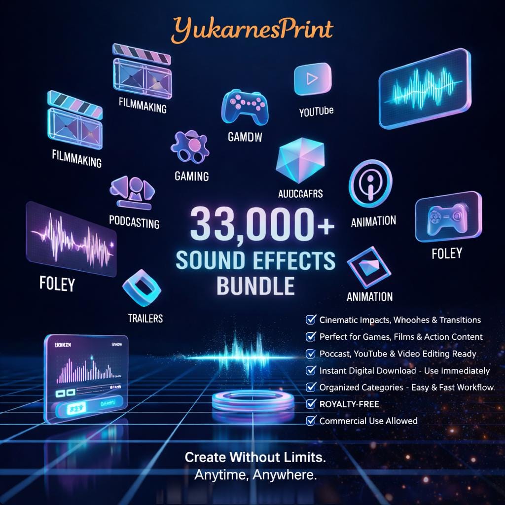 33,000+ Sound Effects Bundle, Ultimate SFX Library for Film,youtube ...