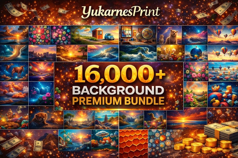 16,000+ Background Mega Bundle, Aesthetic Abstract, Nature and Creative Backgrounds, Digital Download for Design and Content, Digital Bundle image 2