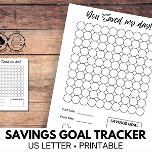 Savings Goal Tracker | Money Goal Tracker | Individual Money Goal | Digital Download | Printable