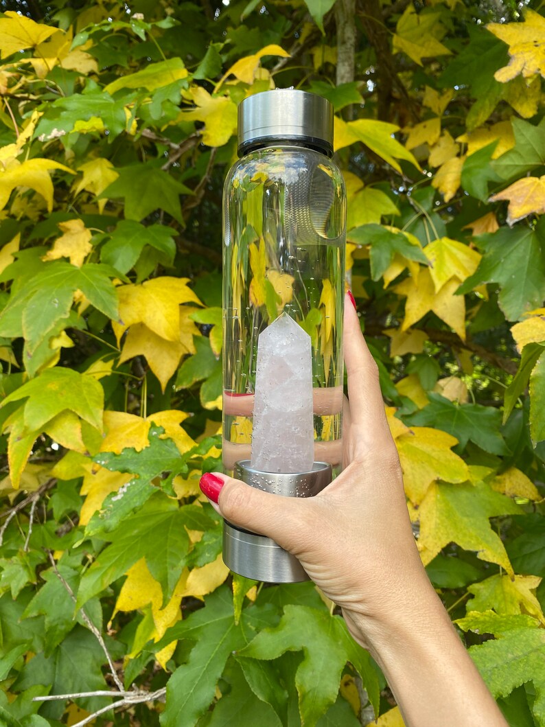 Crystal Water Bottle Healing Infused Elixir Etsy Australia