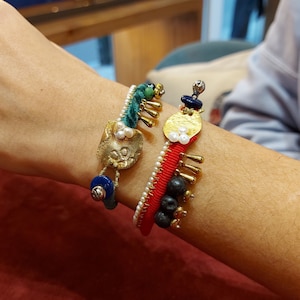 Friendship bracelet. Velvet bracelet with silver engraved charms and button closures. Handmade friendship multi colour velvet bracelet.