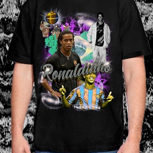 Ronaldinho Vintage Bootleg Shirt, , football stylish Shirt, Women Men T-Shirt, Football lovers gift