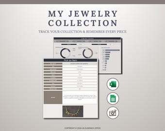 Jewelry collection tracker jewelry inventory tracker jewelry log jewelry organizer digital jewelry software
