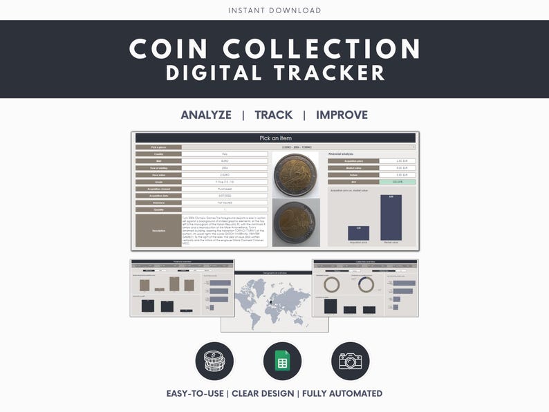 COIN COLLECTION TRACKER
COIN COLLECTION SPREADSHEET
NUMISMATICS
NUMISMATIC COLLECTION
COIN SOFTWARE
COIN COLLECTION SOFTWARE
COIN INVENTORY
COIN LOG
COIN SPREADSHEET
