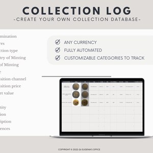 COIN COLLECTION TRACKER
COIN COLLECTION SPREADSHEET
NUMISMATICS
NUMISMATIC COLLECTION
COIN SOFTWARE
COIN COLLECTION SOFTWARE
COIN INVENTORY
COIN LOG
COIN SPREADSHEET