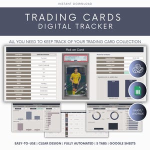 Foglio di calcolo per carte collezionabili Tracker per carte collezionabili TCG CCG foglio di calcolo carte di classificazione software per inventario carte collezionabili per la raccolta di carte