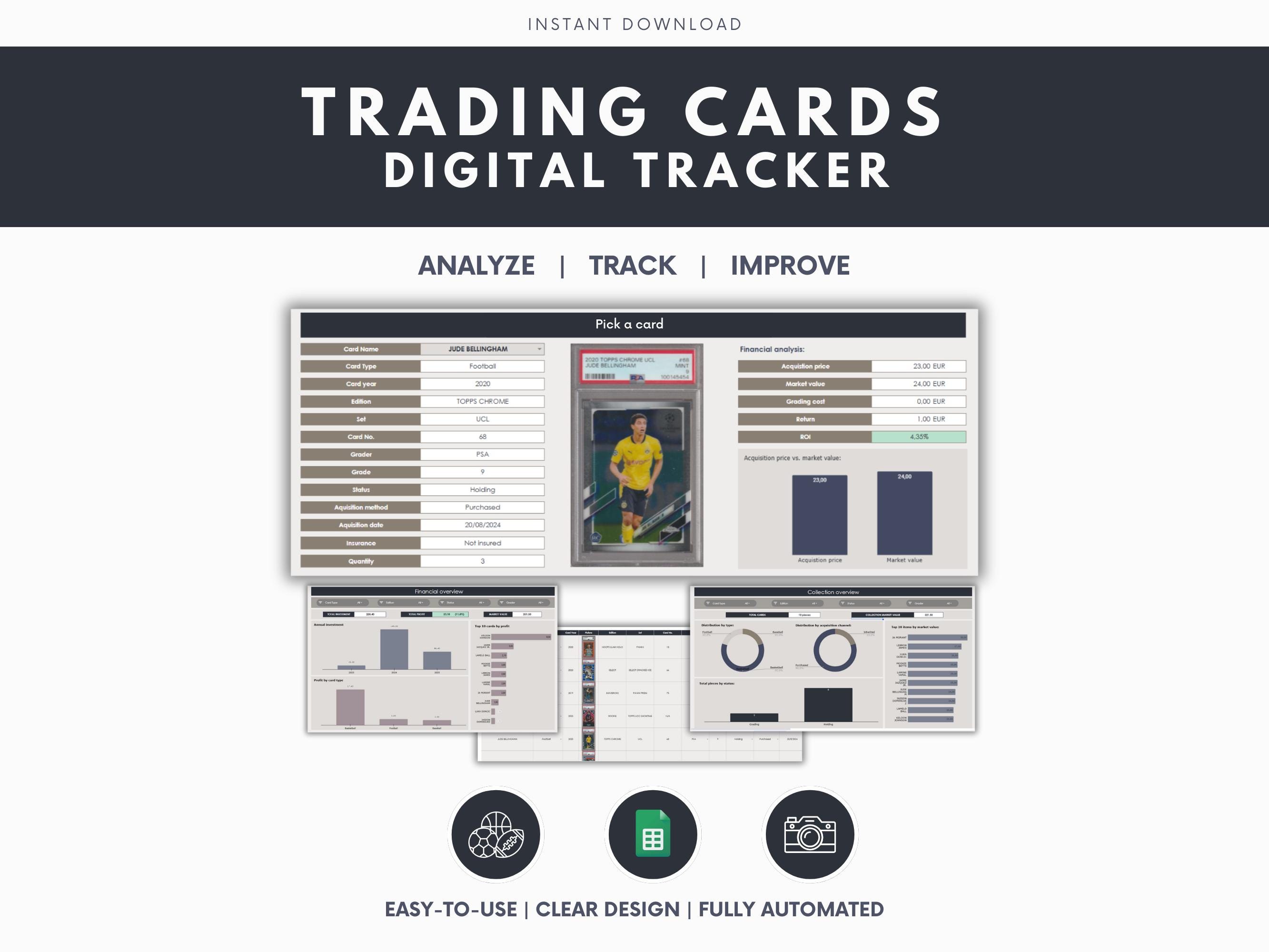 Trading Card Spreadsheet Trading Cards Tracker TCG CCG Spreadsheet ...
