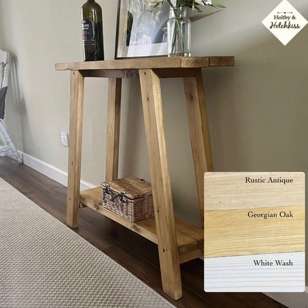 Narrow Rustic Console Table - Handmade to order