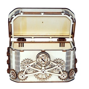 3D Wooden Music Box Puzzle - DIY Mechanical Treasure Box With Jewelry Storage