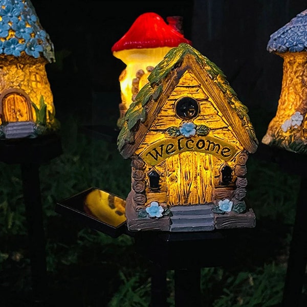 Solar Fairy Garden House - Etsy
