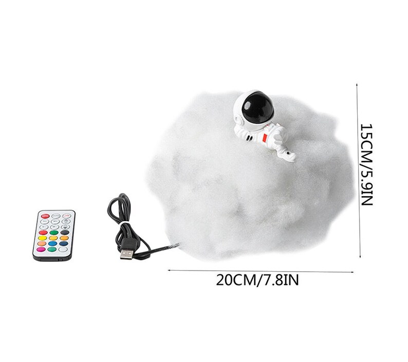 LED Clouds Astronaut Lamp With Rainbow Effect Handmade LED Etsy
