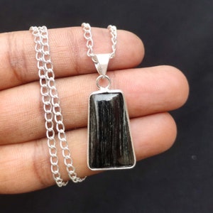 Picasso Jasper Pendant: Handmade Silver Plated Necklace, 18&quot;
