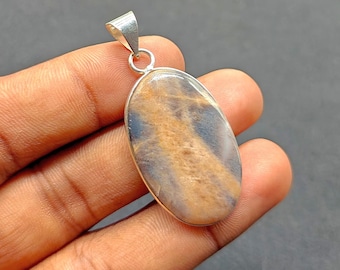 Orecchino a goccia lungo con pietra preziosa in argento sterling 925