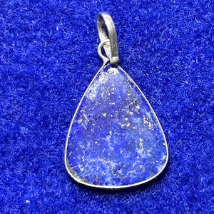 Lapis Lazuli Stone Sterling Silver Pendant Lapis Lazuli Sterling Pendant Gemstone Sterling Silver Natural Blue Lapis Gemstone 18 Ct GSP-20