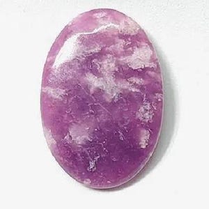 Lepidolite Cabochon: Purple Mica Gemstone, Handmade Jewelry Making (35X24X5 MM, 39-Cts GS-286