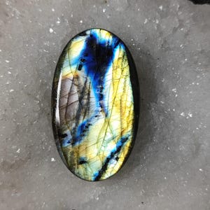 Natürlicher Labradorit-Spektrolit Cabochon Loser Edelstein Multi-Feuerstein Schmuck (85 Cts, 50X30) GS-2841