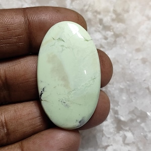 Lemon Chrysoprase Gemstone Natural Lemon Chrysoprase Cabochons Handmade Amazing Quality Lemon Chrysoprase For Jewelry 28 Ct.(40X25mm) GS-915