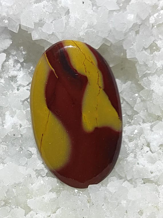 Natural Mookaite Jasper Cabochon: Loose Gemstone (44X26X5 mm) GS-1672