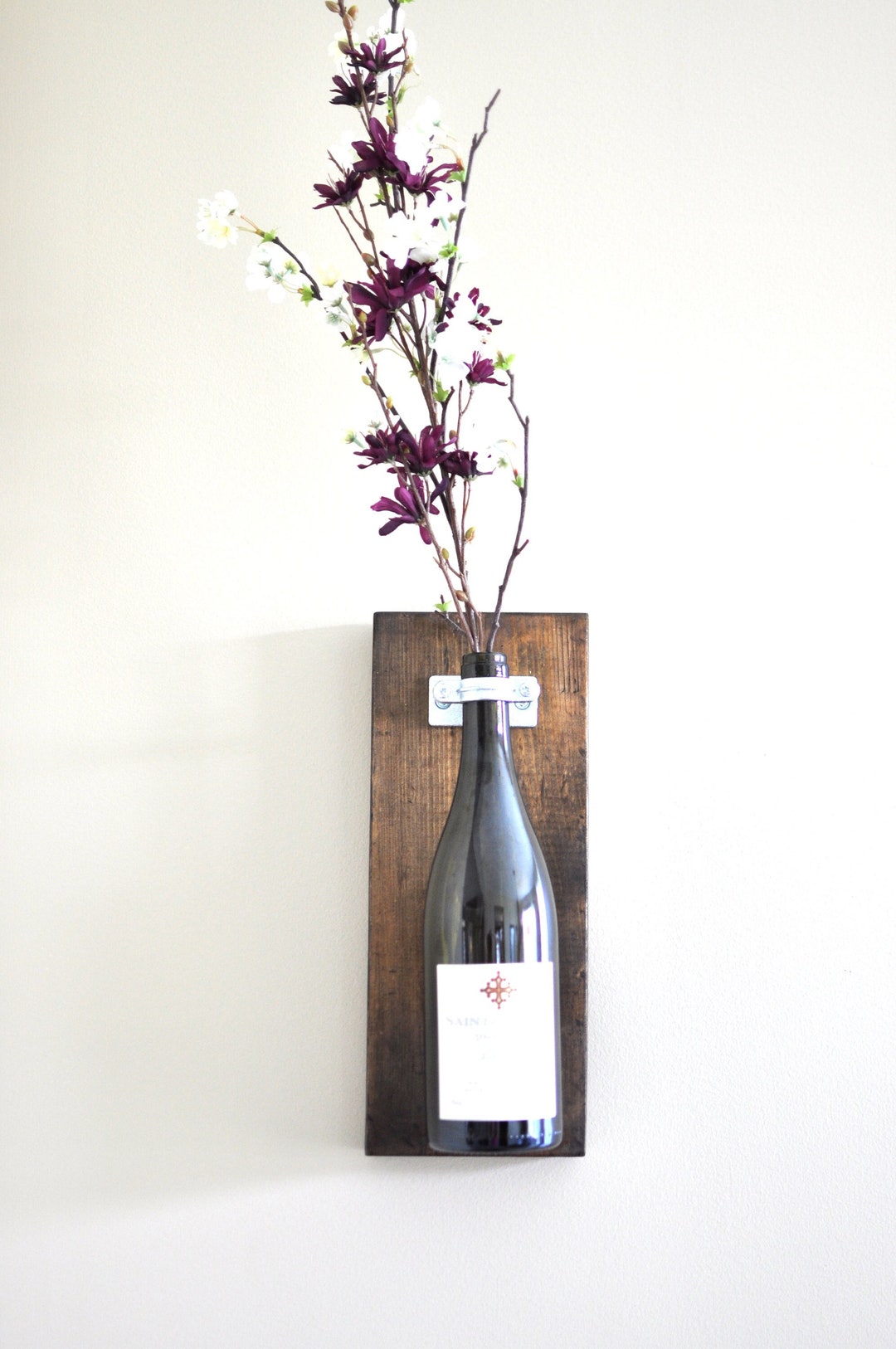 Wine Bottle Wall Vase Etsy