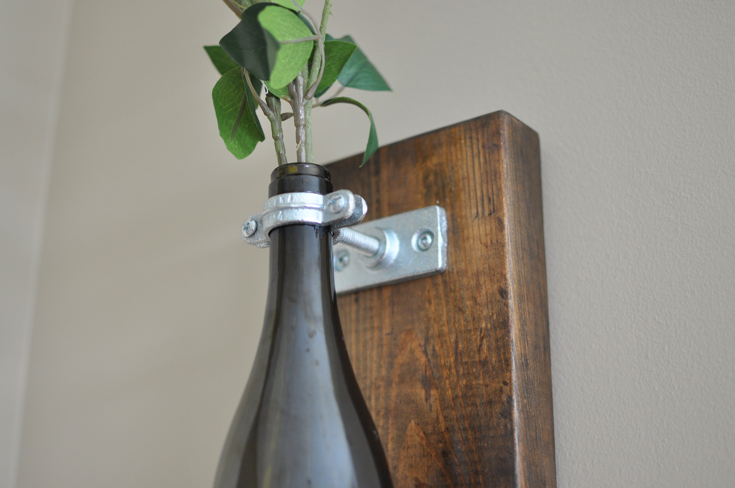 Wine Bottle Wall Vase Etsy