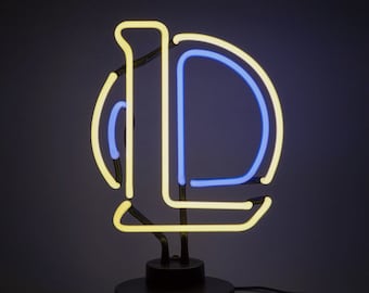 League of Legends - Luce al neon in vetro piegato a mano - Lampada da scrivania al neon - Ottimo regalo per i giocatori - League of Legends - Luce al neon - LoL