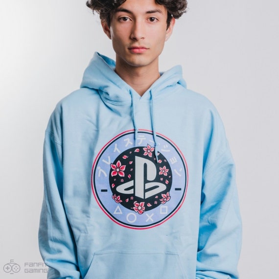 Light Blue PS Japanese Circle Hoodie – Gamer Pullover - Etsy