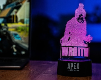 Apex Legends Wraith LED Light - USB Powered Gaming Desk Lamp