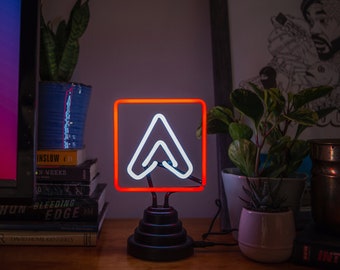 Hand Bent Glass Apex Logo Neon Desk Lamp – Gamer Gift
