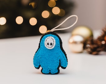 Lindo adorno navideño de juego - Hecho a mano - Adorno de fieltro - Regalo navideño de juego - Lindo adorno navideño de juego
