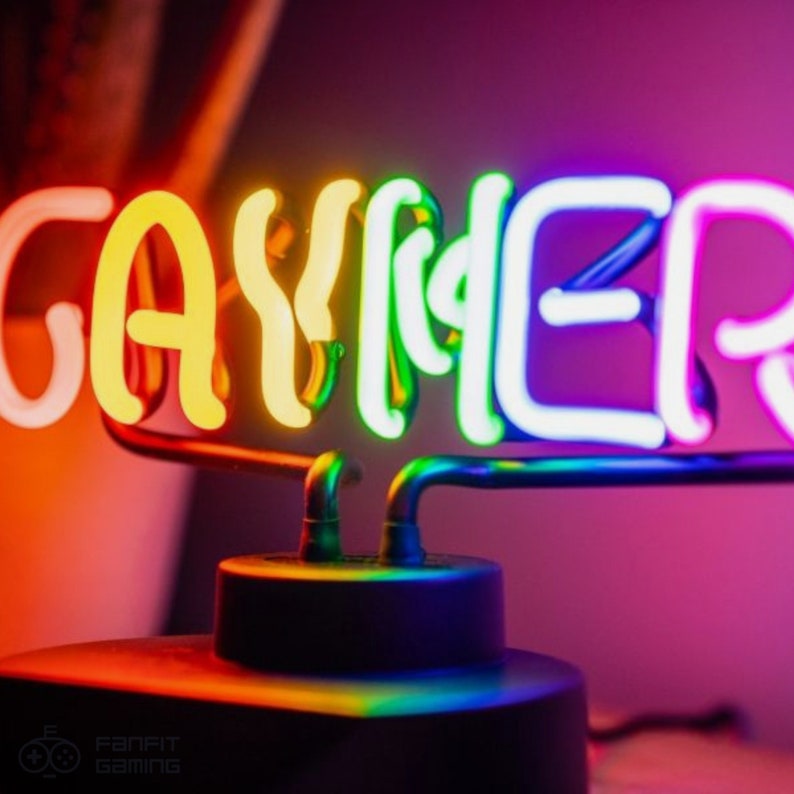 Gaymer Neon Light  Hand Bent Glass Pride Neon Light  Real image 8