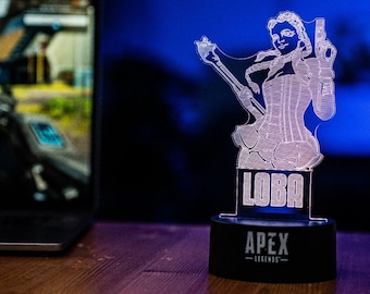 Apex Legends Loba LED Schreibtischlampe - USB Powered Gaming Light