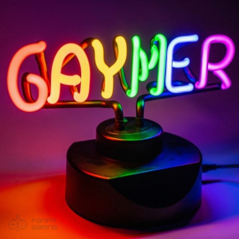 Gaymer Neon Light  Hand Bent Glass Pride Neon Light  Real image 2