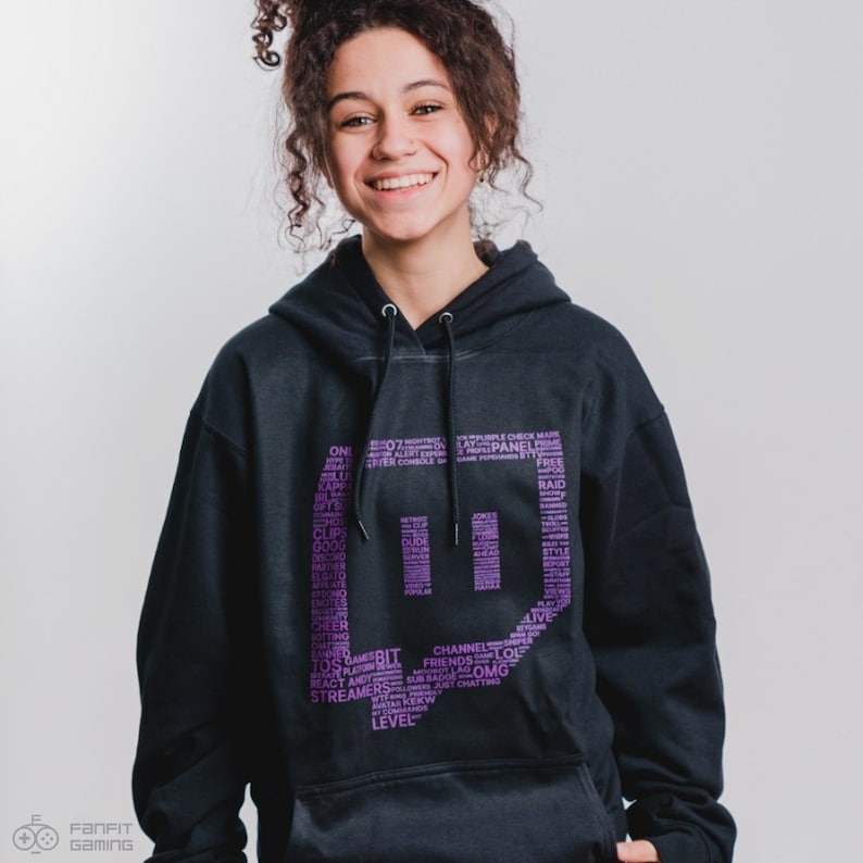 Black Twitch Collage Logo Hoodie - Organic Cotton Unisex Fit - Etsy