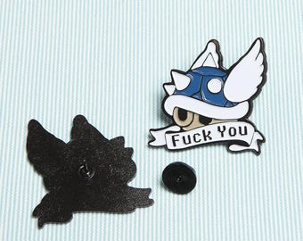 Blue Shell Enamel Pin