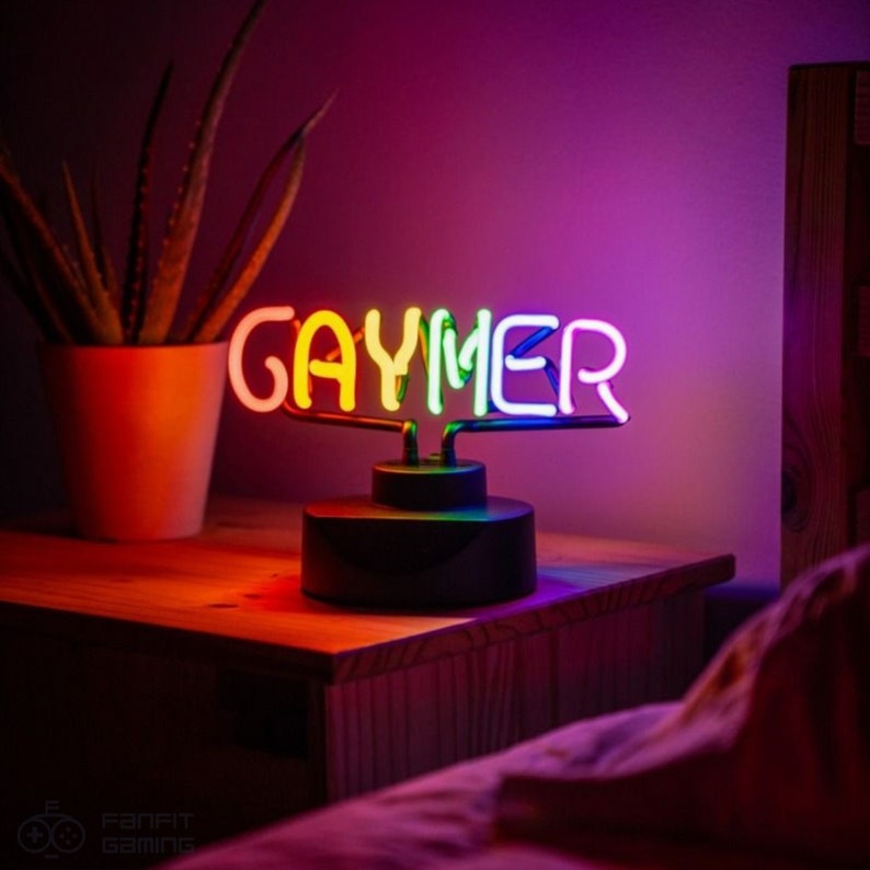 Gaymer Neon Light  Hand Bent Glass Pride Neon Light  Real image 7