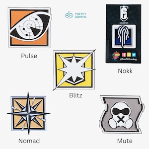 Six Siege Enamel Pin Bundle of 10 - Rainbow Six Siege Operator Pins - 10 Pieces R6 Pin - Rainbow Six Siege Gifts - Officially Licensed Pin