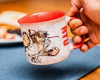 Street Fighter Ryu Mug – 16oz Ceramic Gamer Gift