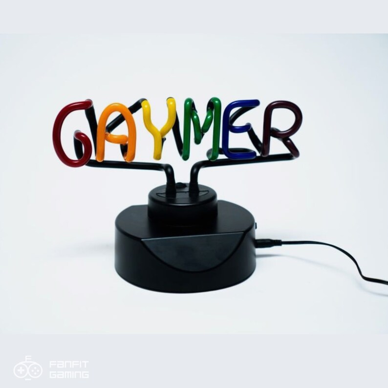 Gaymer Neon Light  Hand Bent Glass Pride Neon Light  Real image 3