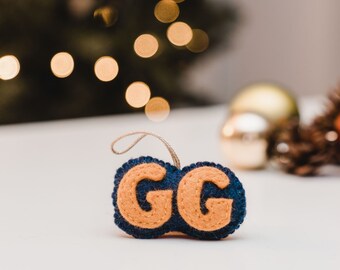 GG Felt Christmas Ornament - Handmade Gamer Gift