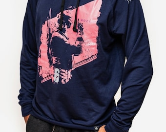 Sudadera con capucha Mozzie de Rainbow Six Siege - Producto oficial de Ubisoft, mezcla de algodón