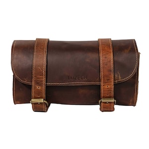 Leather strap on cheap motorcycle handlebars