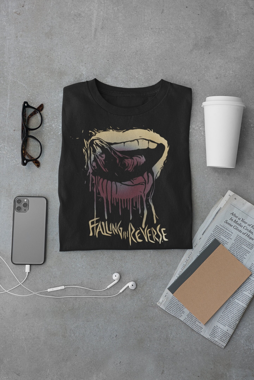 Limited Edition Falling in Reverse Shirt Band Merch Unisex Jersey Short ...