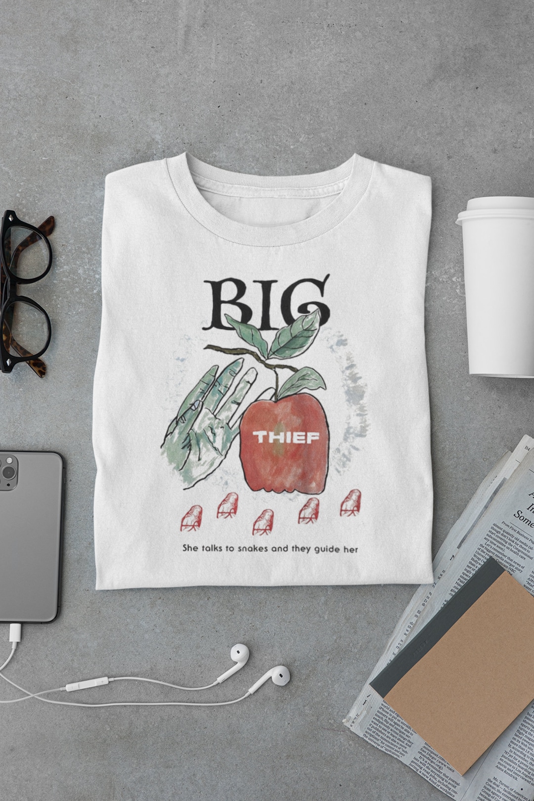 T-shirt De Groupe TWO BIT THIEF - Blanc - Taille XL - Coton - Unisexe - Neuf Sans étiquette