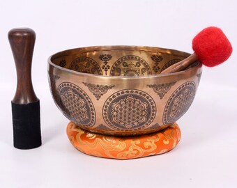 9inch Mandala Singing Bowl: Tibetan Sound Therapy, Meditation